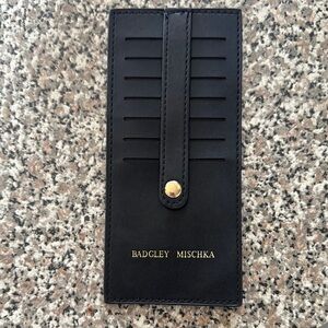 Badgley Mischka Black Card Organizer